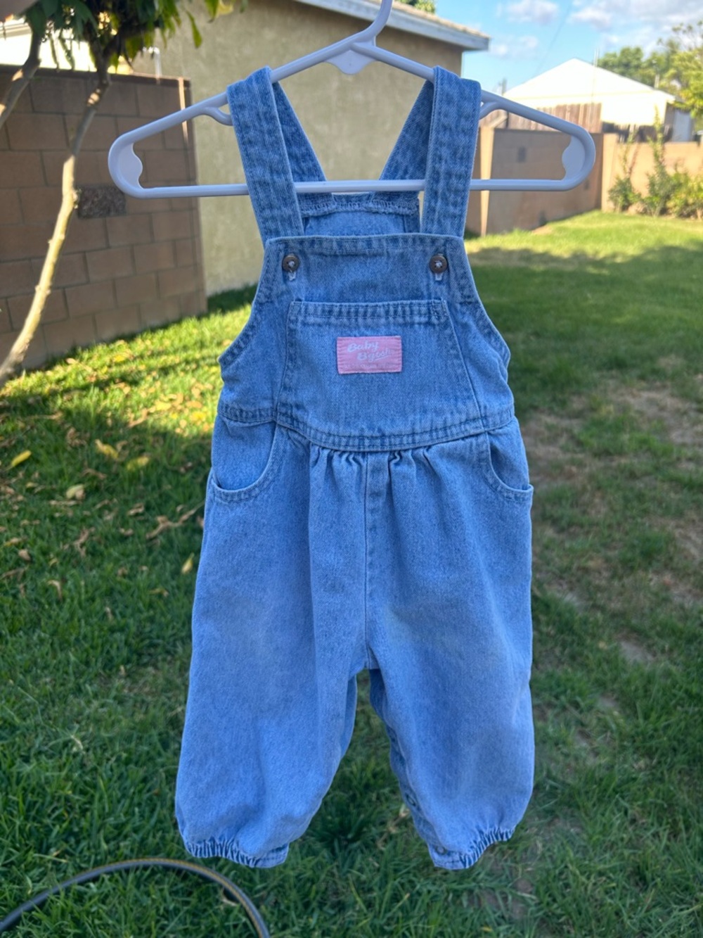 Vintage baby Bgosh  Light Blue Denim Overalls with Adjustable Straps